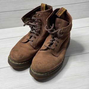 Dr Martens Ankle Boots Brown Leather Round‎ Toe Cushioned Brown Mens Size 11